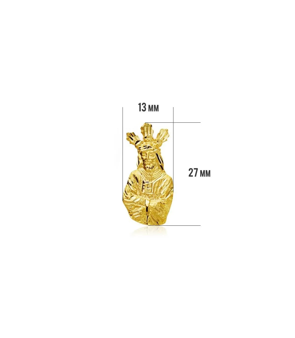 Christ captif silhouette 18K 27x13mm