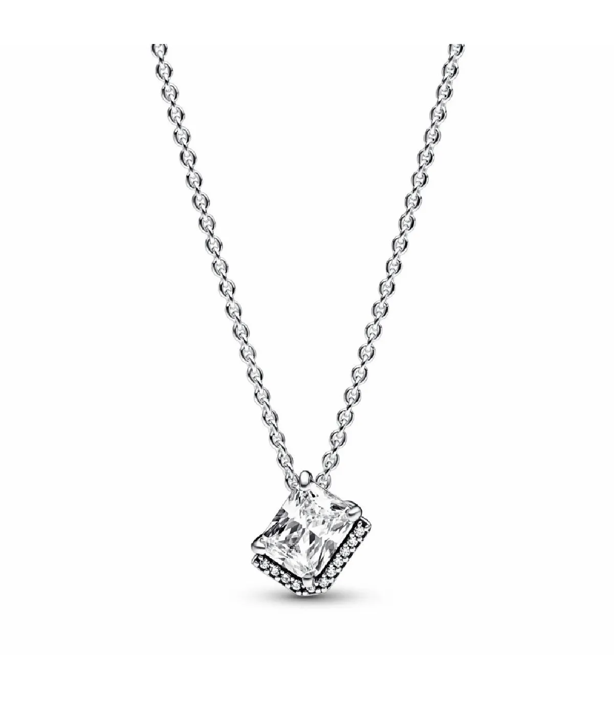 Collar Pandora Halo Rectangular Brillante - 392388C01