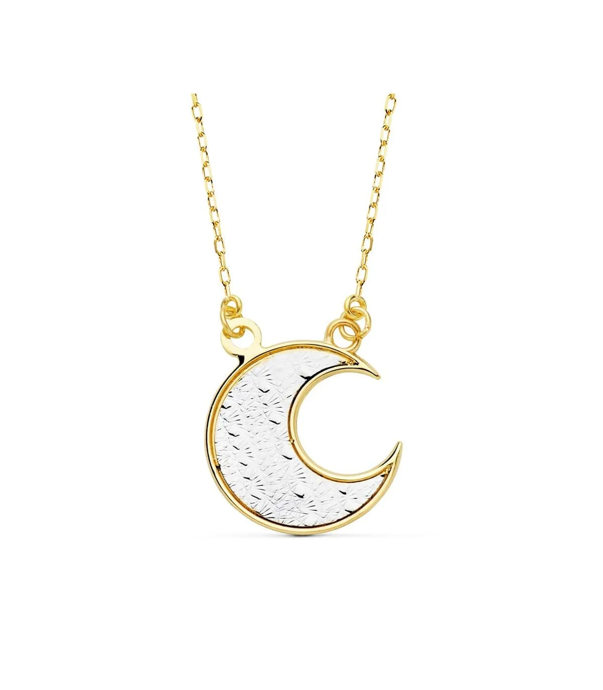 Collier Femme Or Bicolore 18K Night Moon