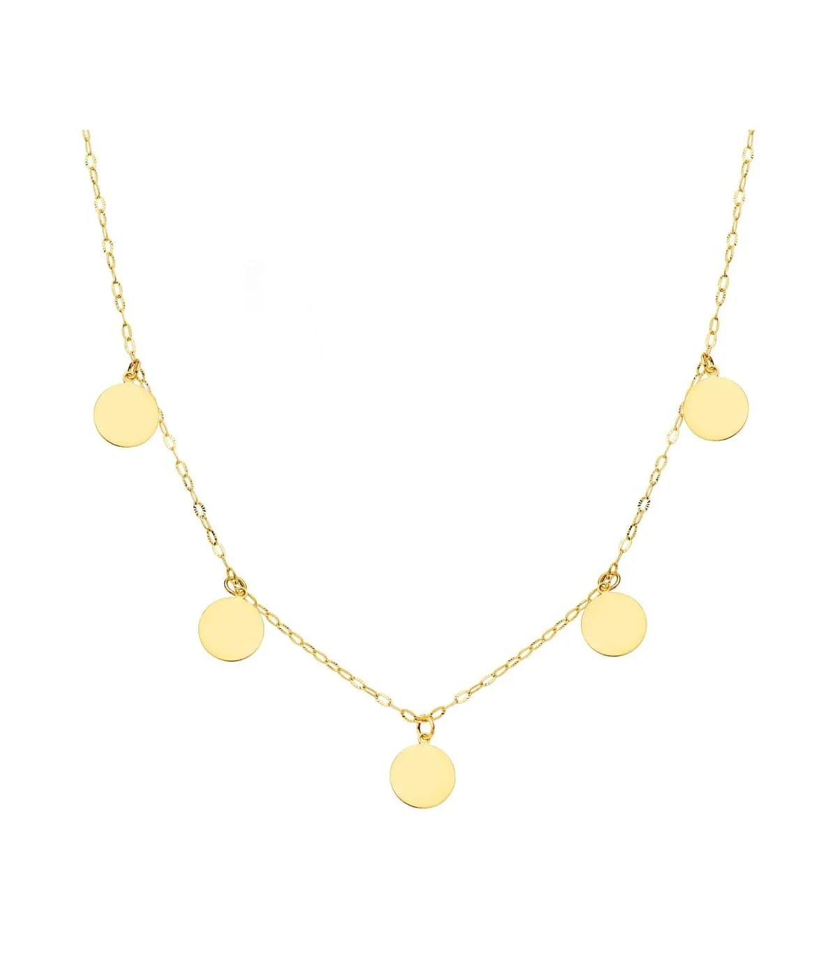 Collier Femme Plaques Or 18K