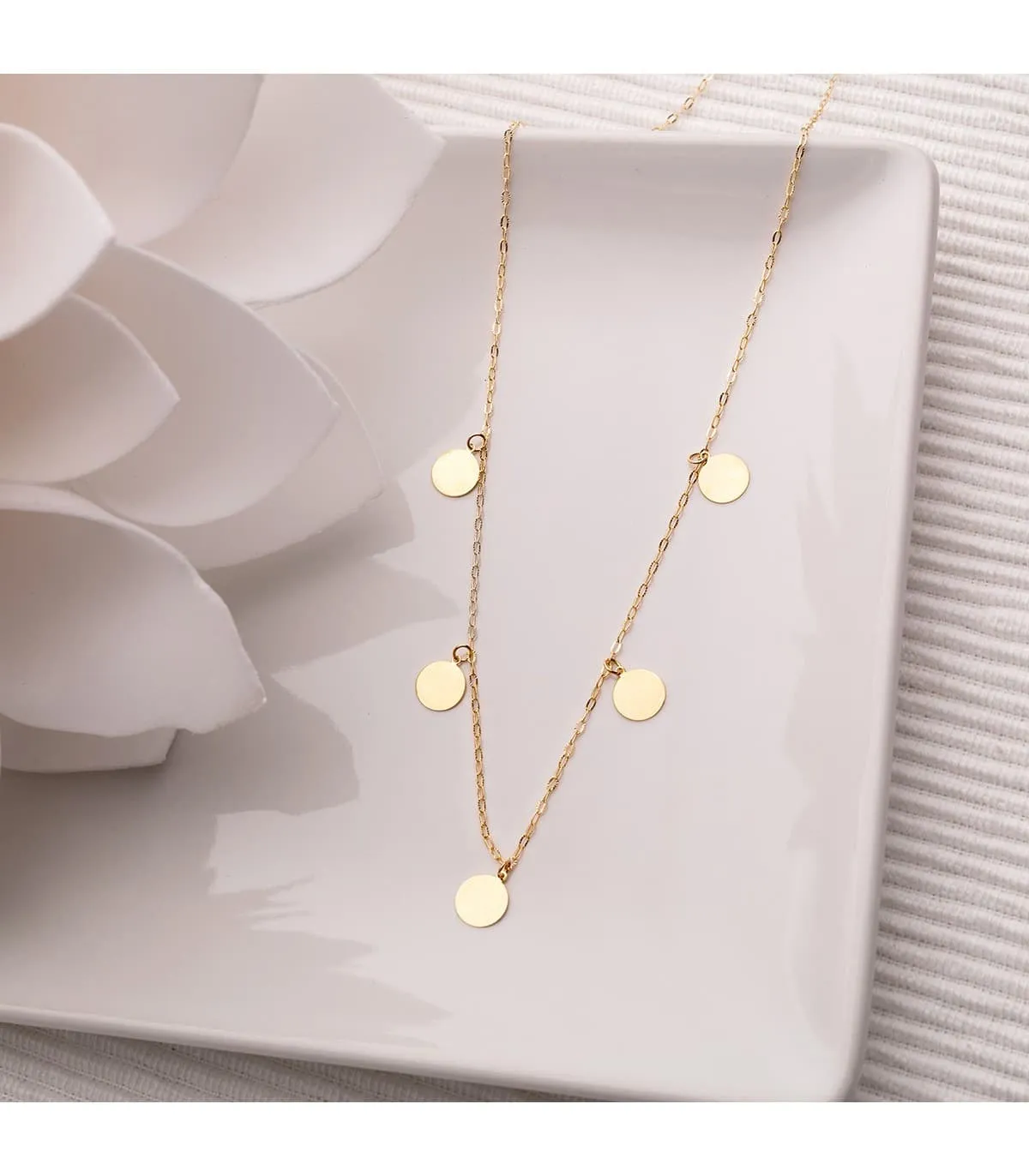 Collier Femme Plaques Or 18K