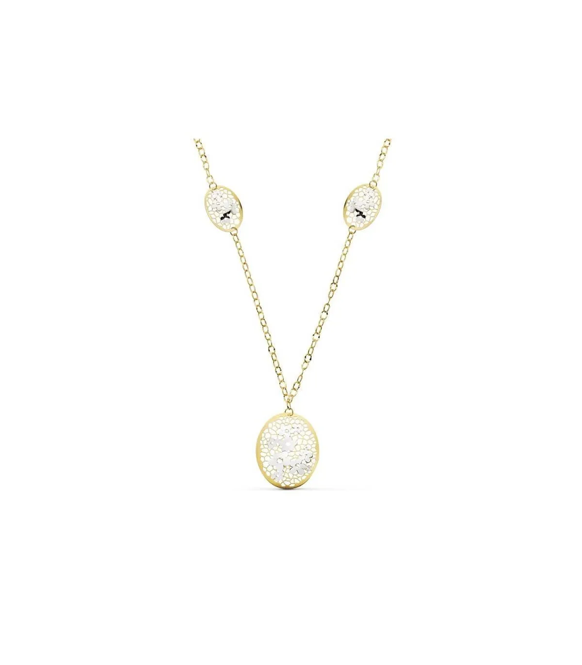 Collier or bicolore 18k Gentle breeze