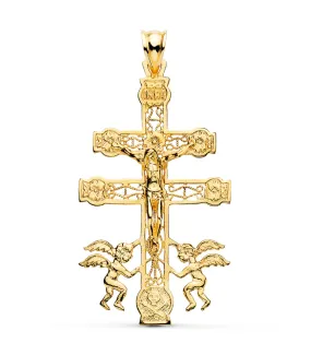 Croix Caravaca Filigrane Or 18K 49mm