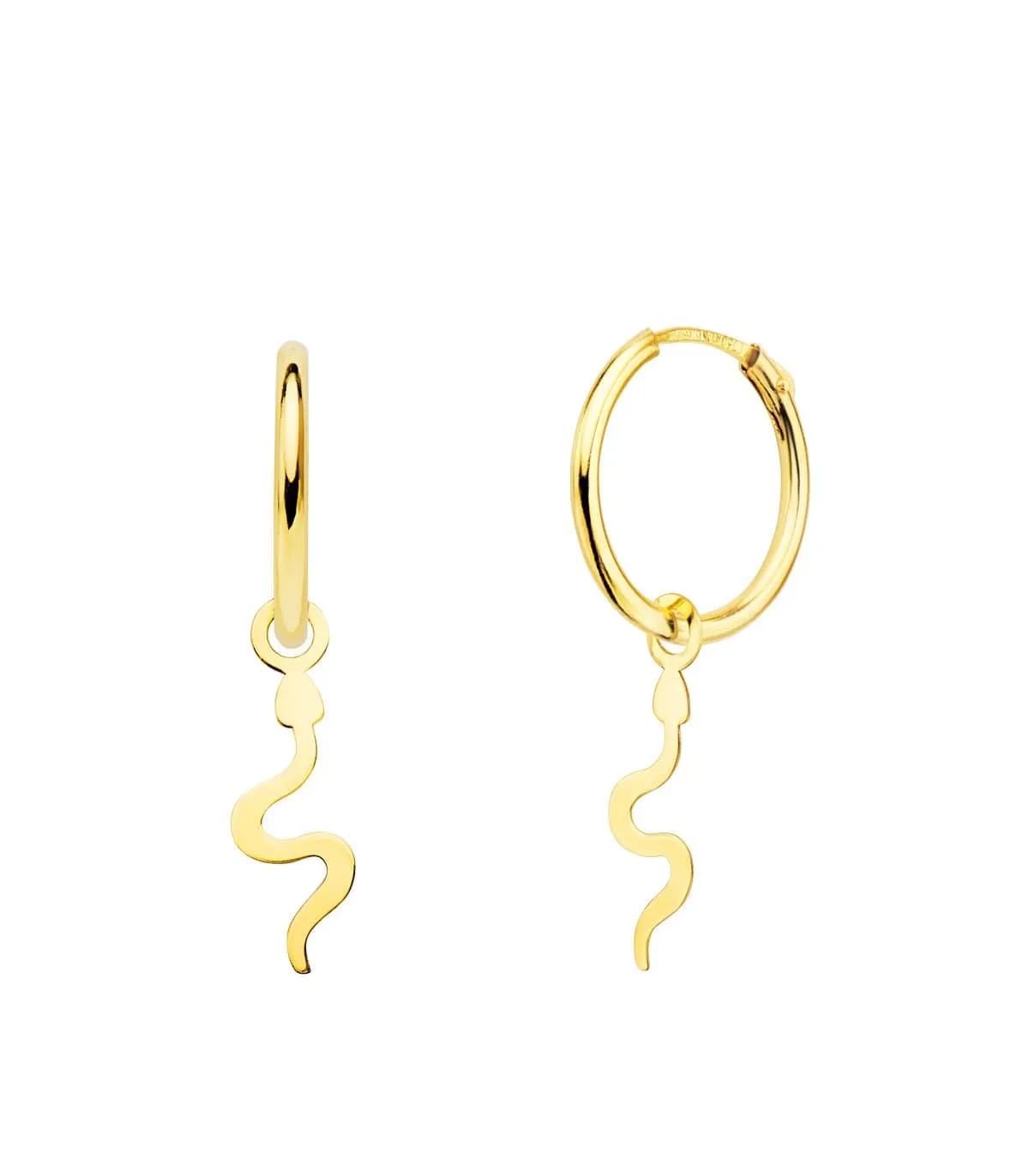 Créoles Serpent Or Jaune 18k