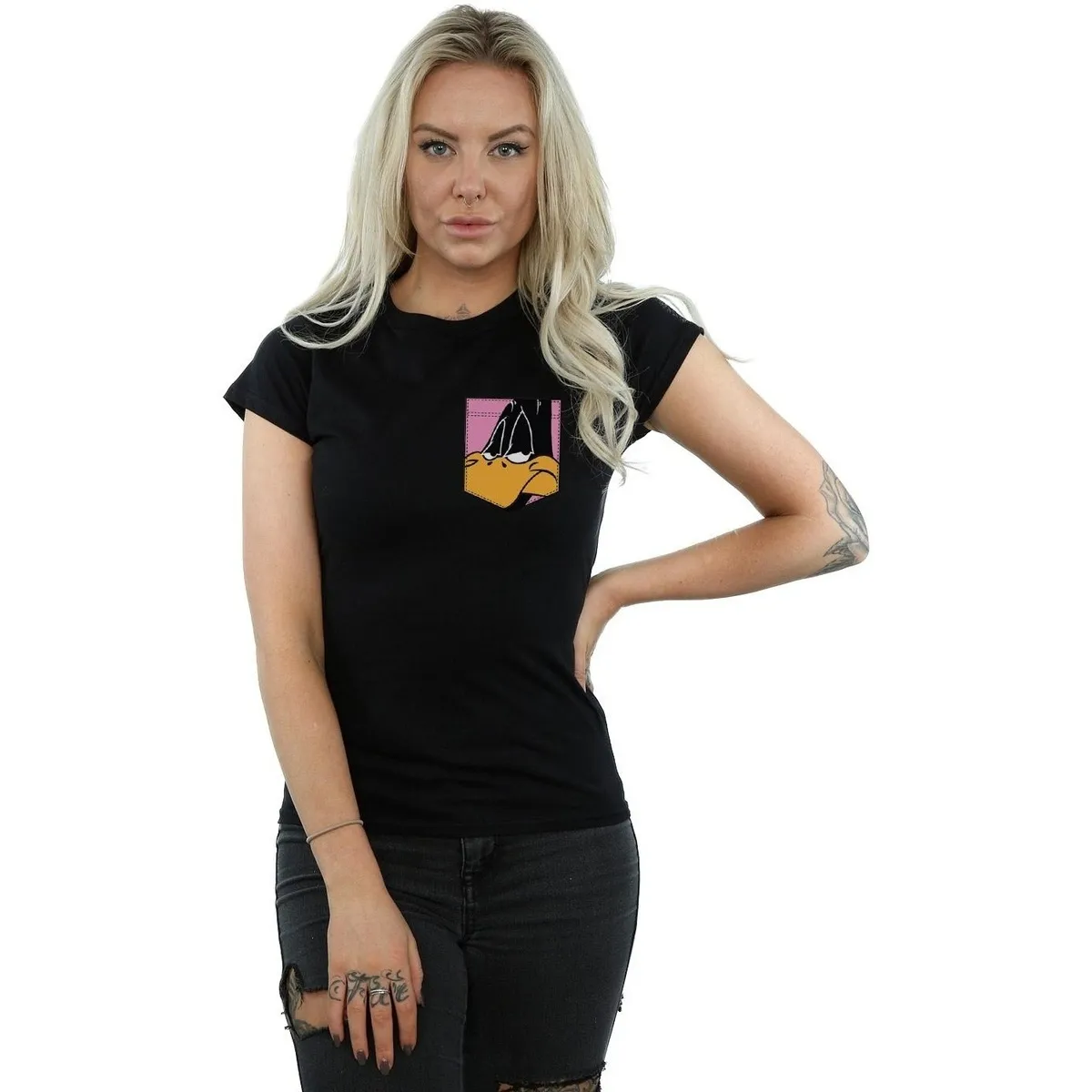 Daffy Duck Face Faux Pocket