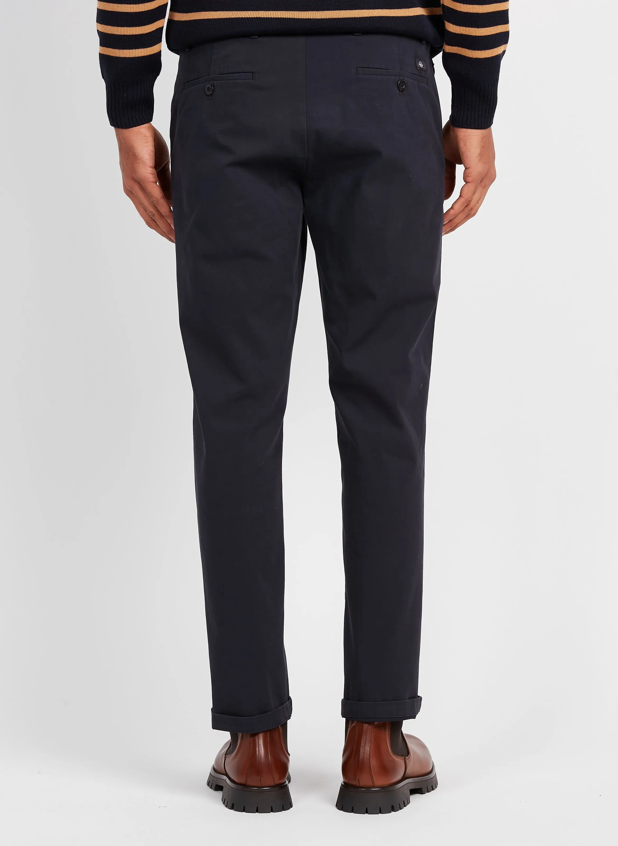 DOCKERS Pantalón chino de algodón elástico en azul