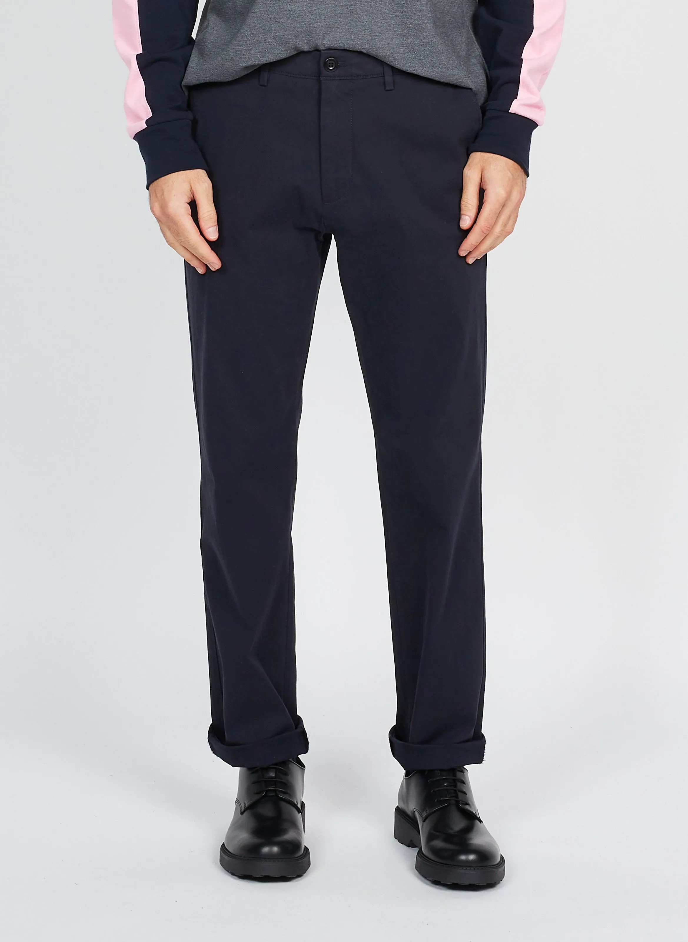 DOCKERS Pantalón chino de algodón elástico en azul