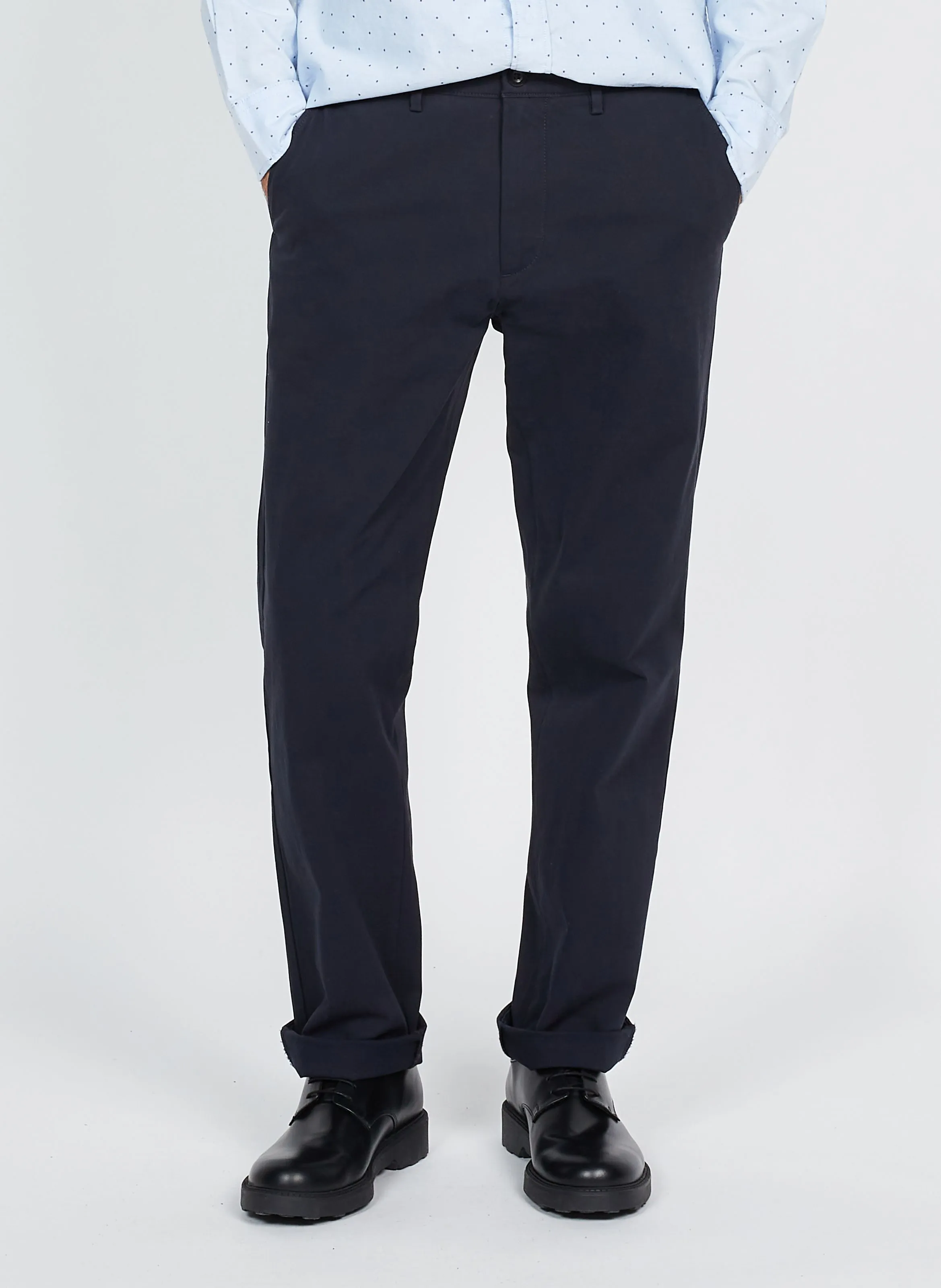 DOCKERS Pantalón chino de algodón elástico en azul