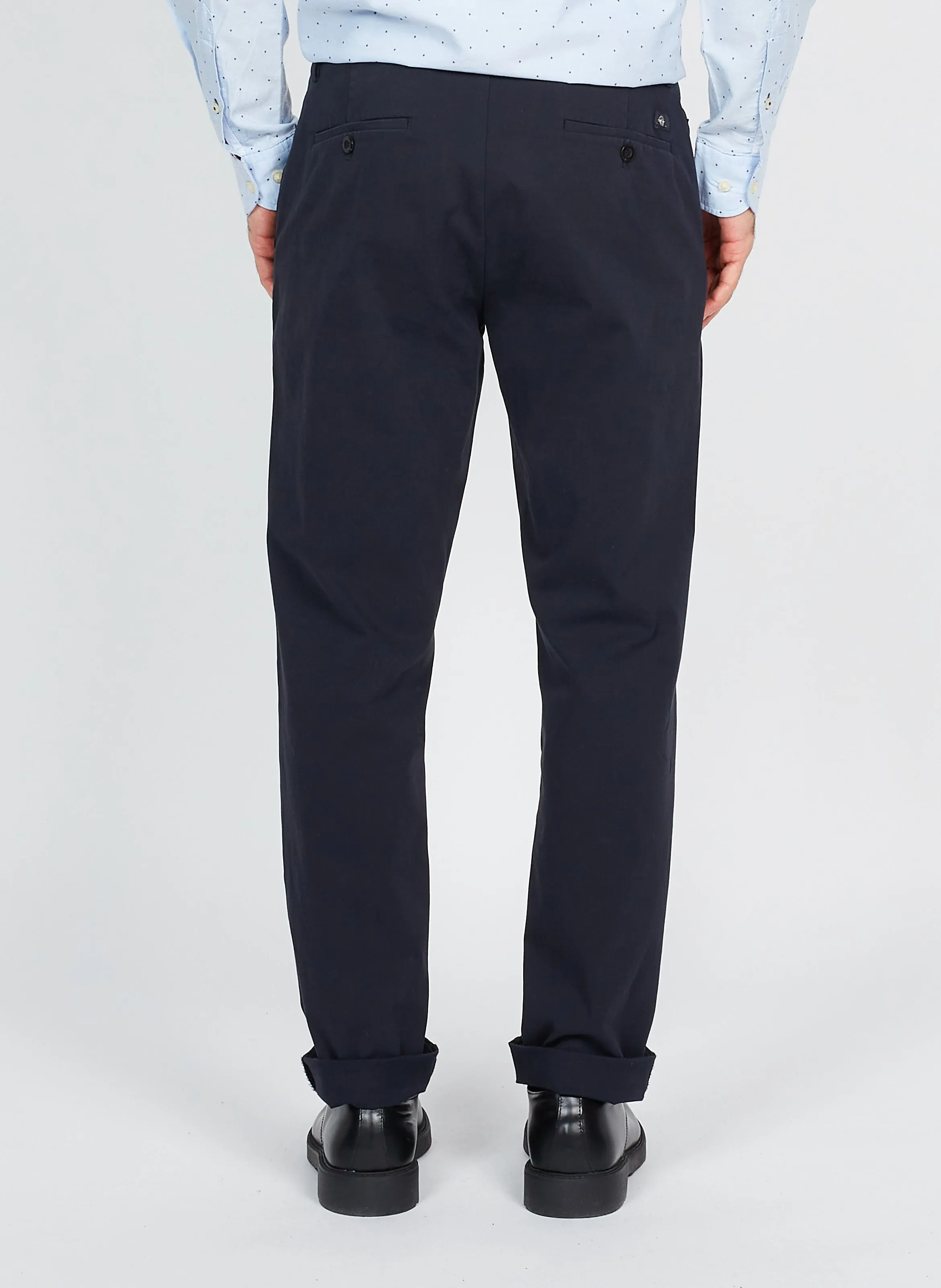 DOCKERS Pantalón chino de algodón elástico en azul