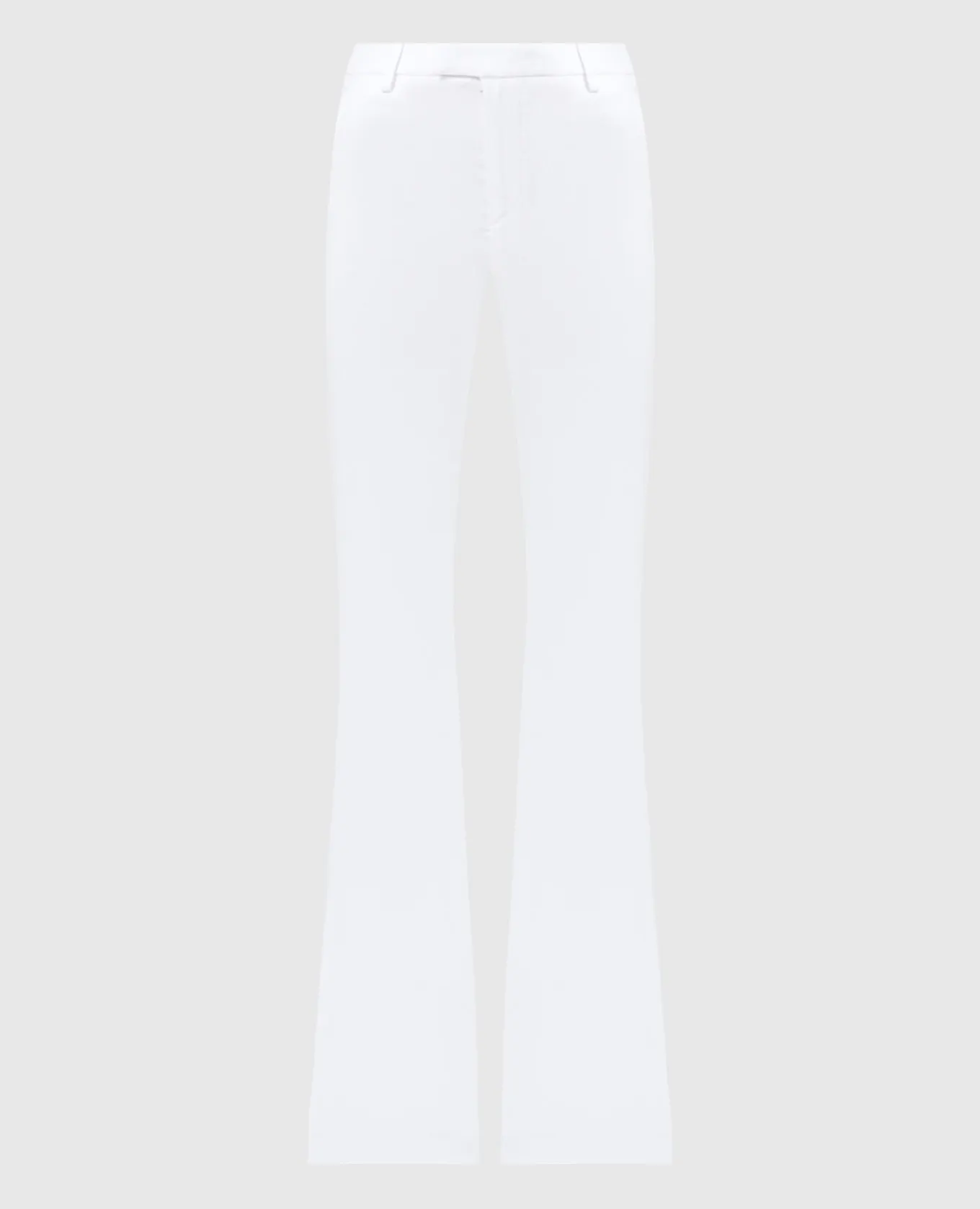 Dondup White Tina flared pants with linen