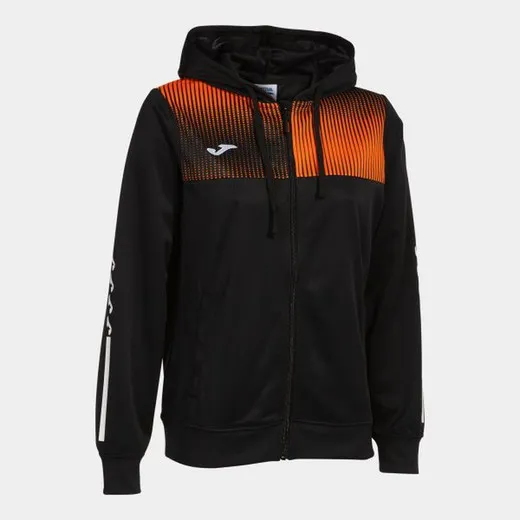 ECO SUPERNOVA ZIPUP HOODIE BLACK ORANGE