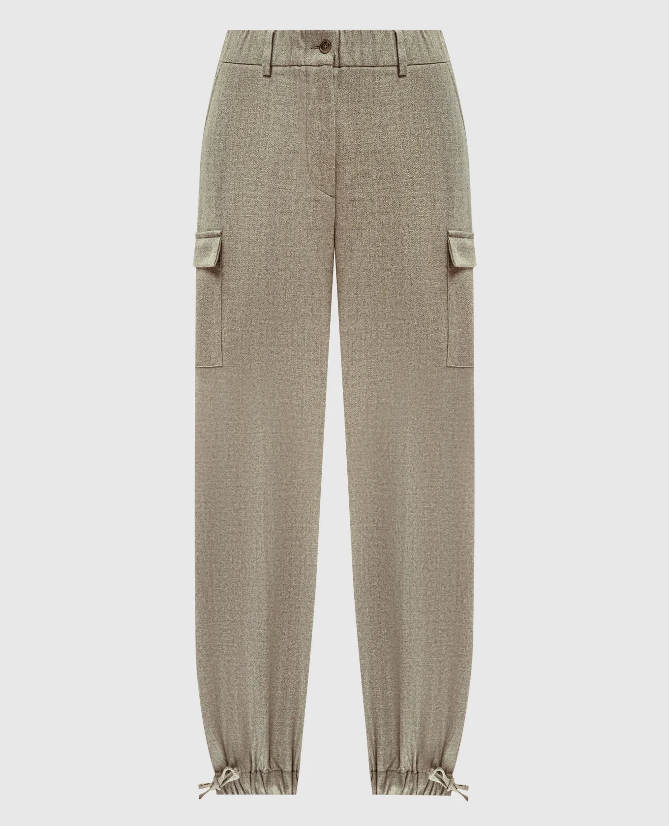 Enrico Mandelli Beige wool cargo pants