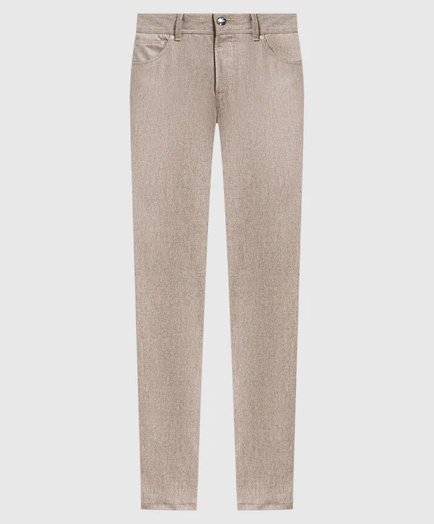 Enrico Mandelli Gray pants made of wool