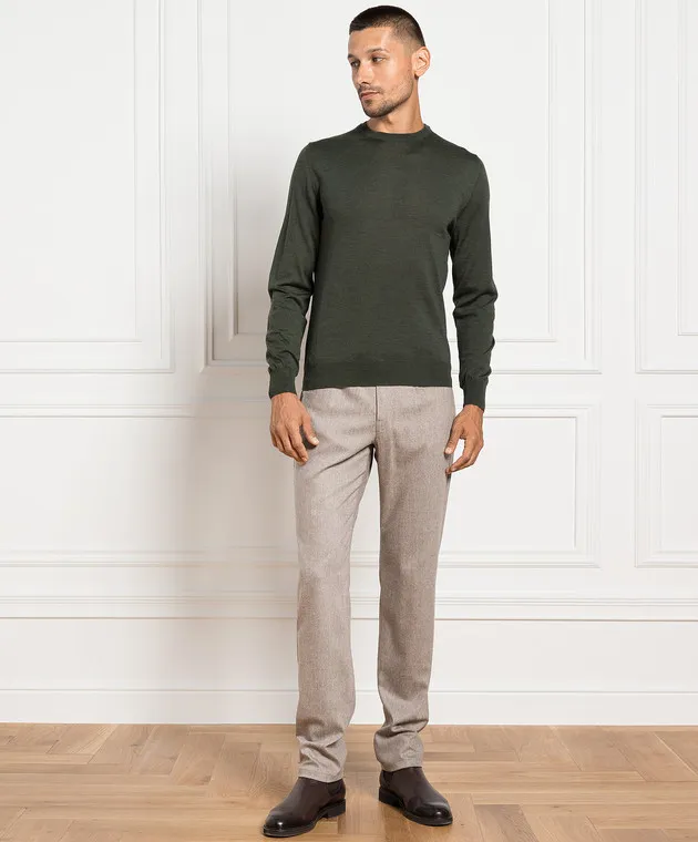 Enrico Mandelli Gray pants made of wool