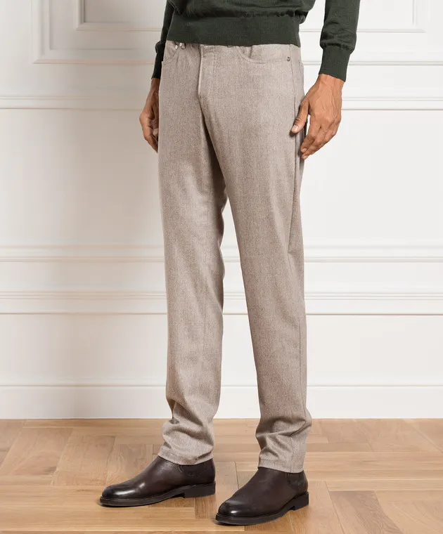 Enrico Mandelli Gray pants made of wool