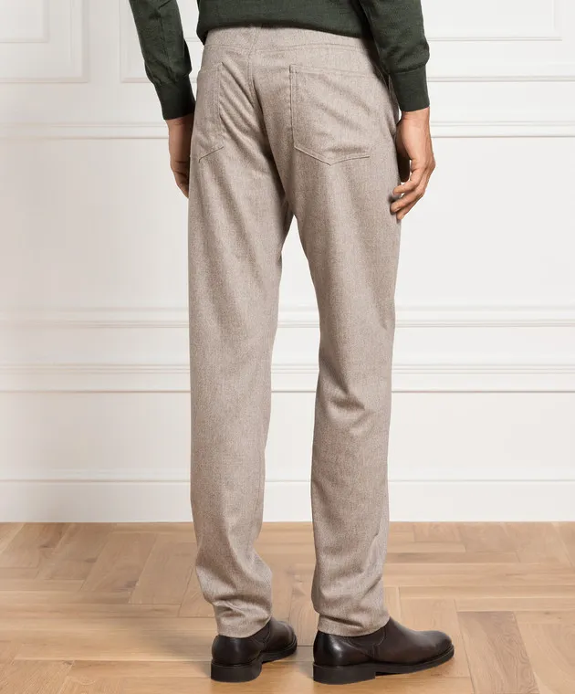 Enrico Mandelli Gray pants made of wool