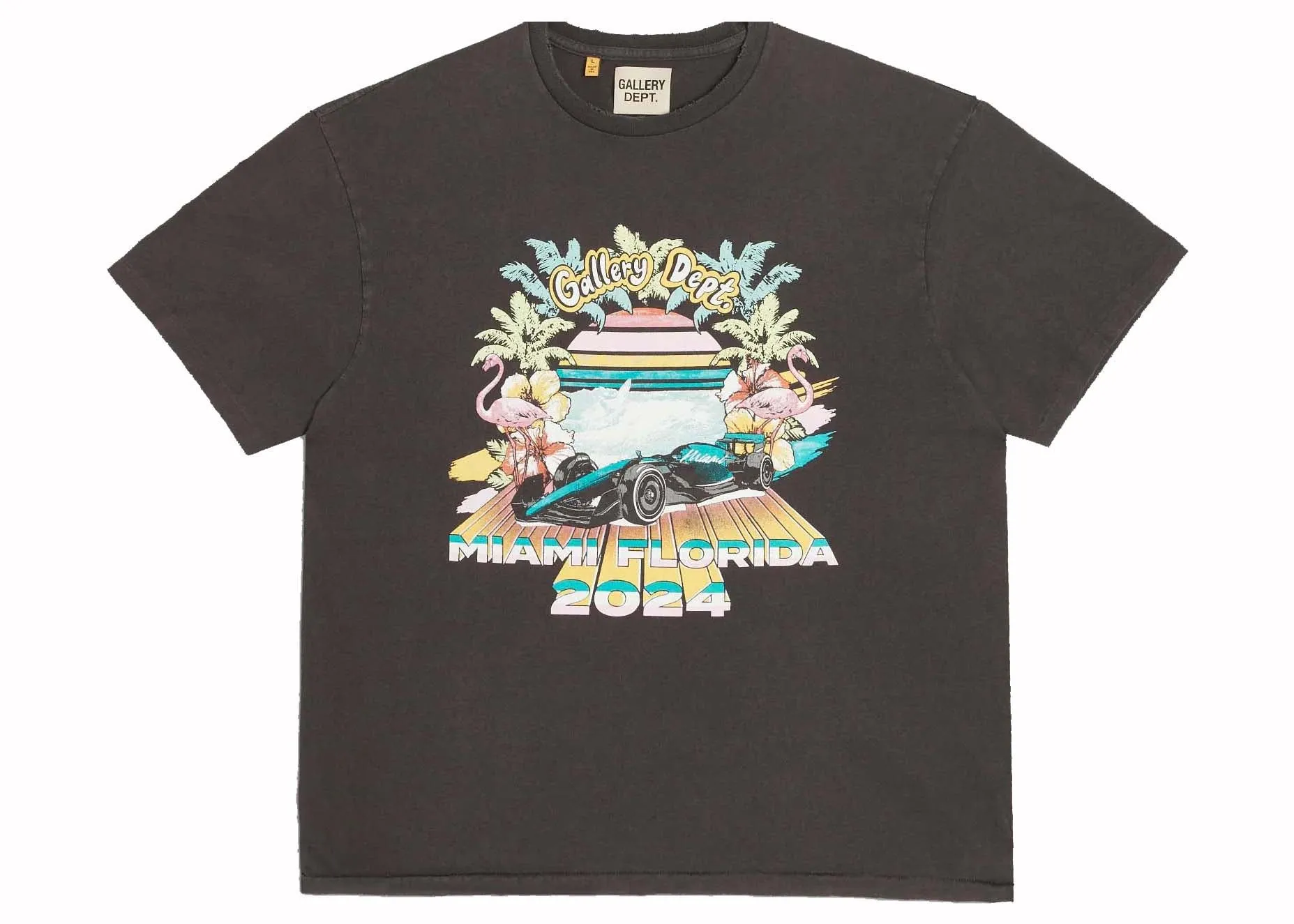 Gallery Dept. x Miami International Autodrone Miami Grand Prix Auction Tee Vintage Black