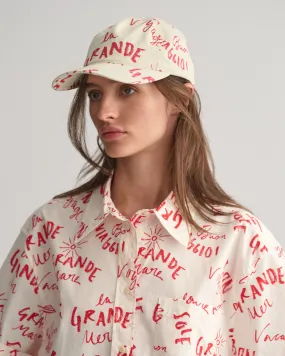 Gorra con estampado de mensajes