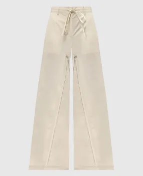 Helmut Lang Beige pants with zippers