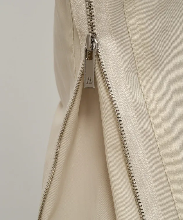 Helmut Lang Beige pants with zippers