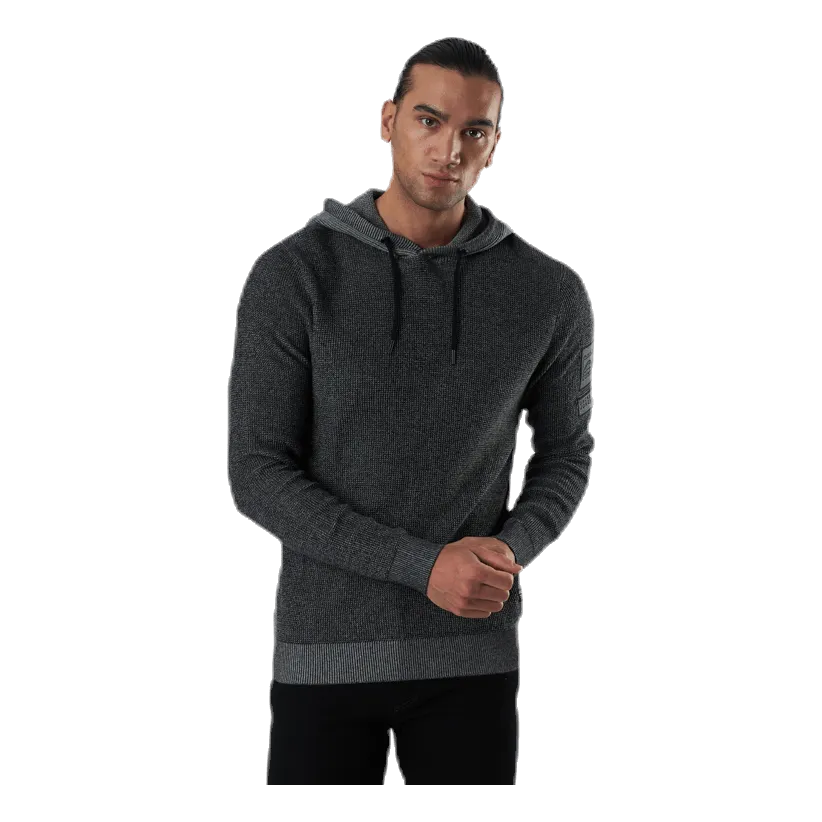 Jack & Jones Badge Knit Hood Black