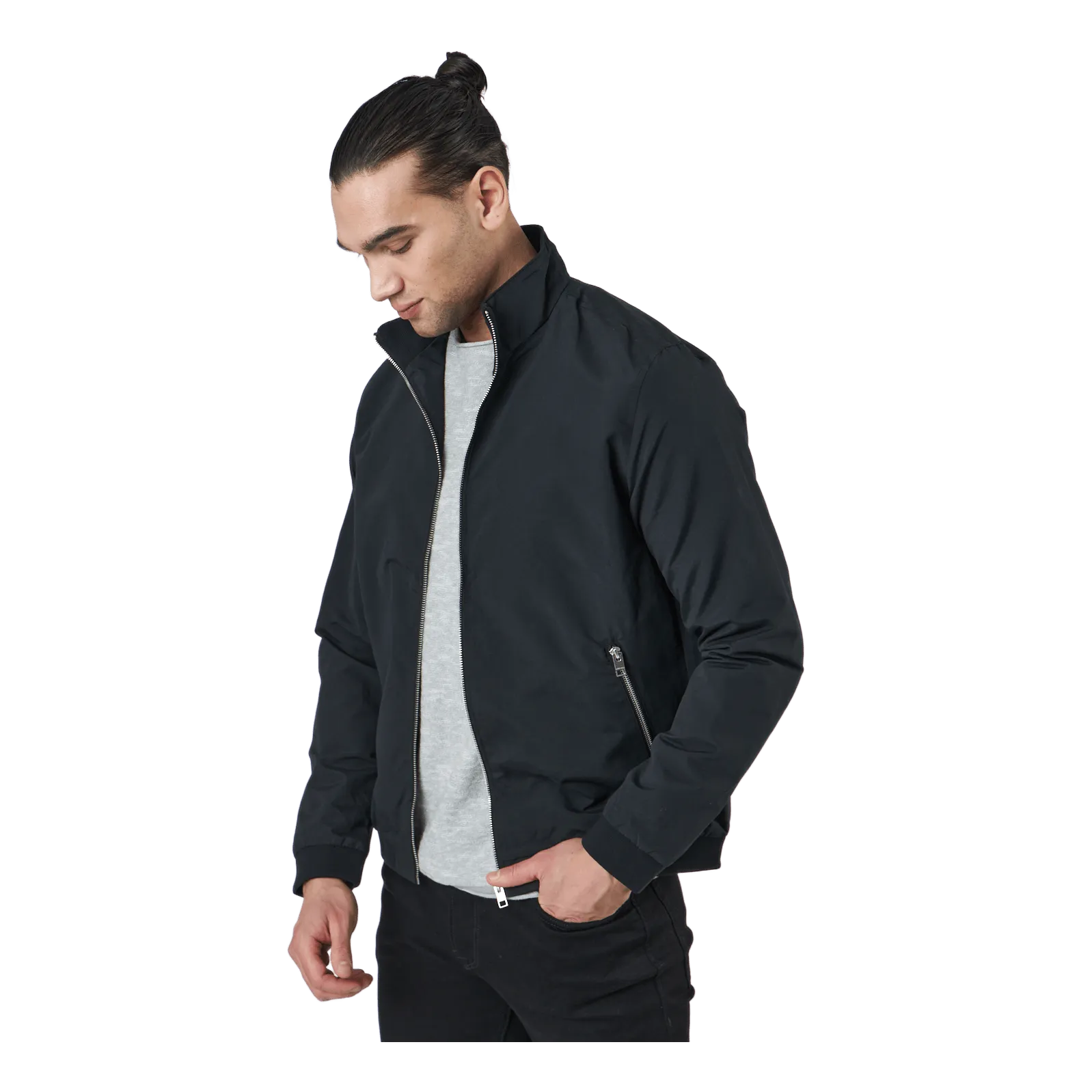 Jack & Jones Jjerush Harrington Bomber Noos Black