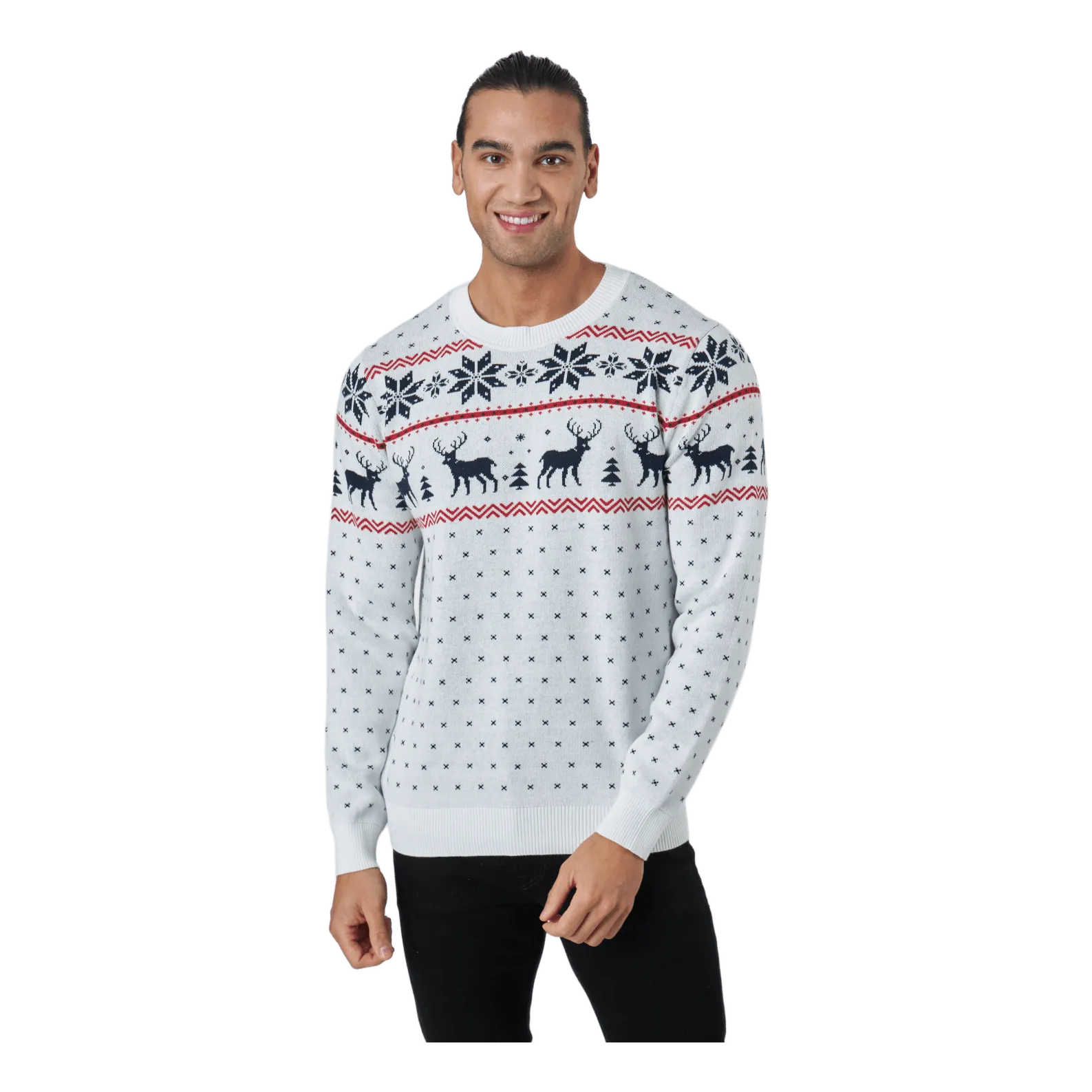 Jack & Jones Jorsnowy Knit Crew Neck Cloud Dancer