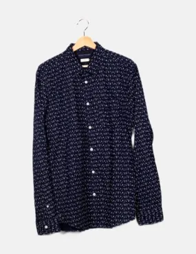 Jack & Jones Camisa azul marina estampada