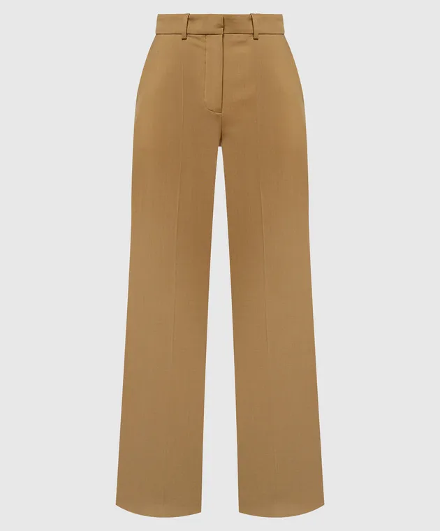 JOSEPH Brown wool flared pants