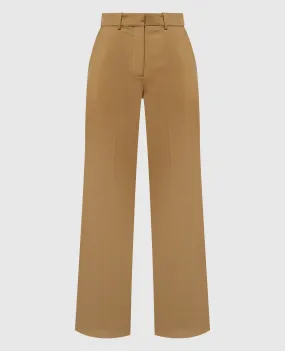 JOSEPH Brown wool flared pants