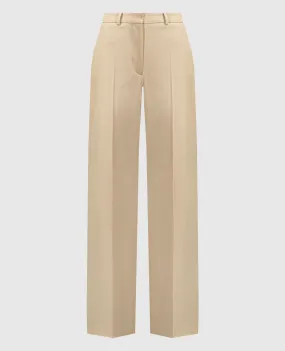 JOSEPH Morissey beige wool flared pants