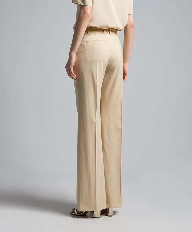 JOSEPH Morissey beige wool flared pants