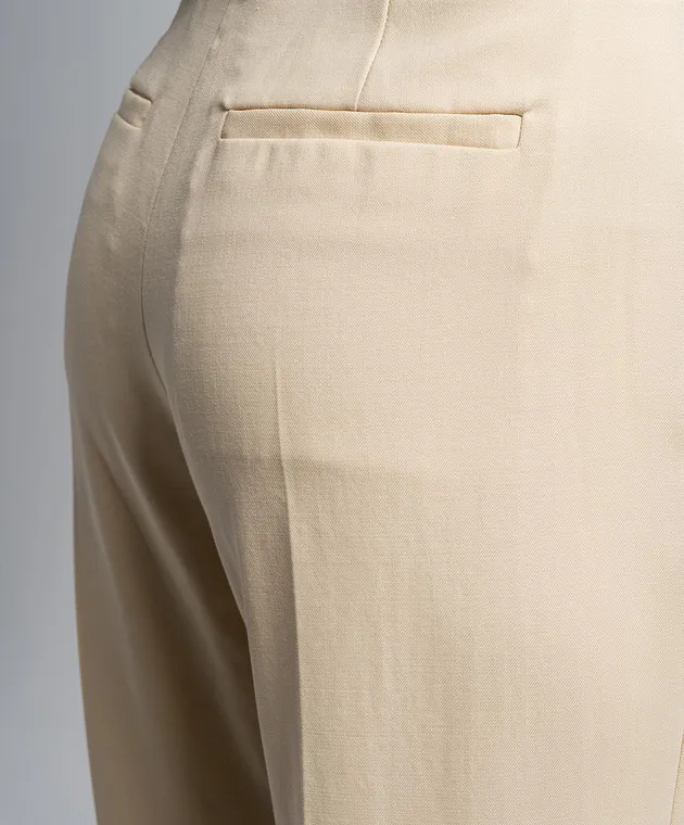 JOSEPH Morissey beige wool flared pants