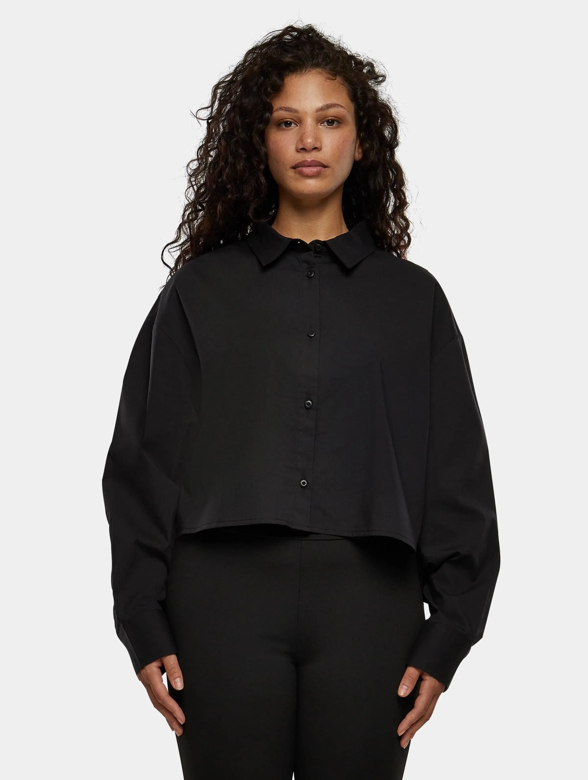 Ladies Cropped Oversized Blouse