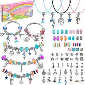 Laucentral Cadeau Fille 5-12 Ans, Enfant Jouet, Pandora Bracelet Bijoux Enfants Fille, Charms Bracelet Kit Fabrication Creation 