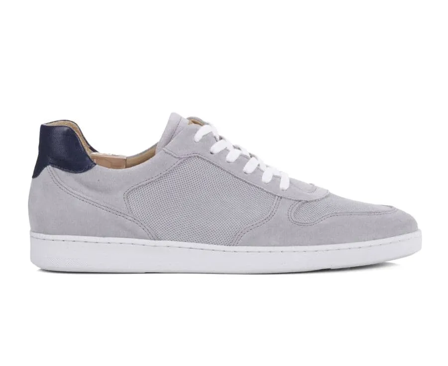 LIGHT GREY SUEDE TRAINERS  BORONIA