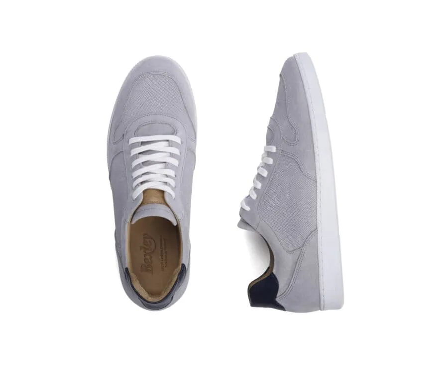 LIGHT GREY SUEDE TRAINERS  BORONIA