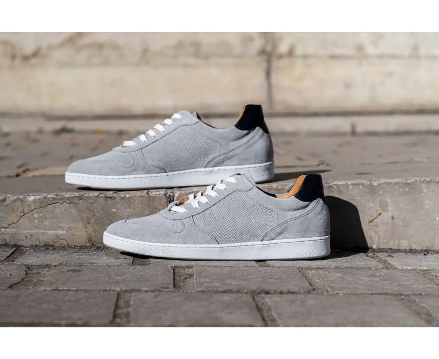 LIGHT GREY SUEDE TRAINERS  BORONIA