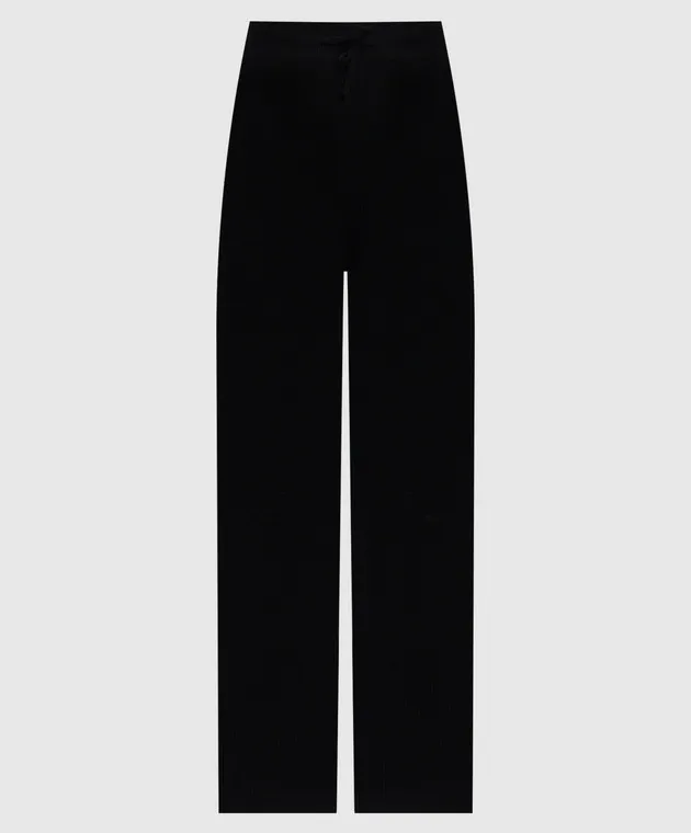 LISA YANG Heather black ribbed cashmere pants