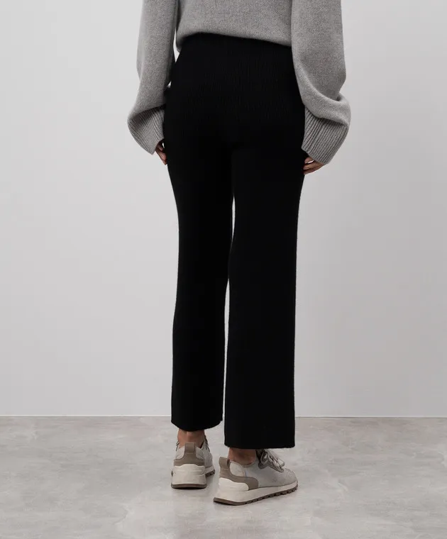 LISA YANG Heather black ribbed cashmere pants