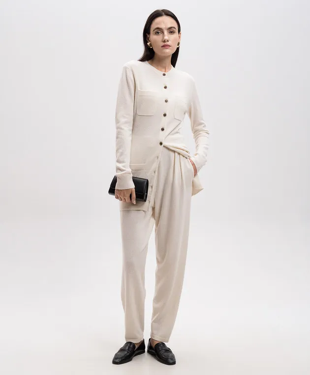 LISA YANG White Cashmere Joey Pants