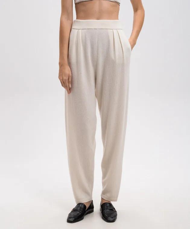 LISA YANG White Cashmere Joey Pants