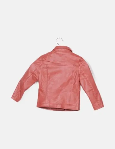 Mango Chaqueta biker roja básica