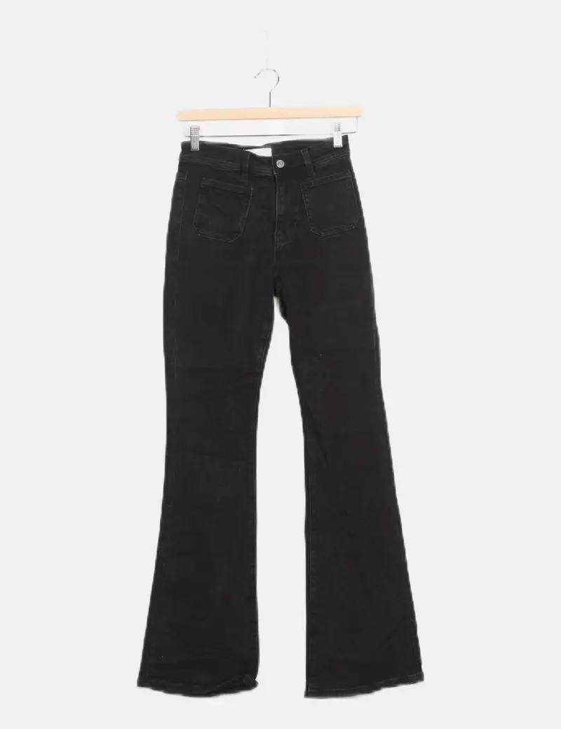 Mango Jeans denim flare negro