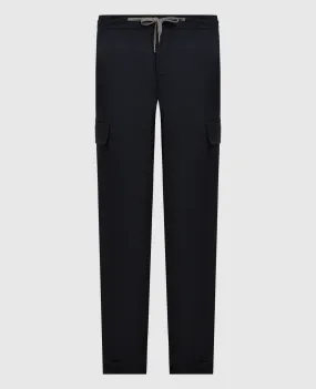 Marco Pescarolo TOR blue wool cargo pants