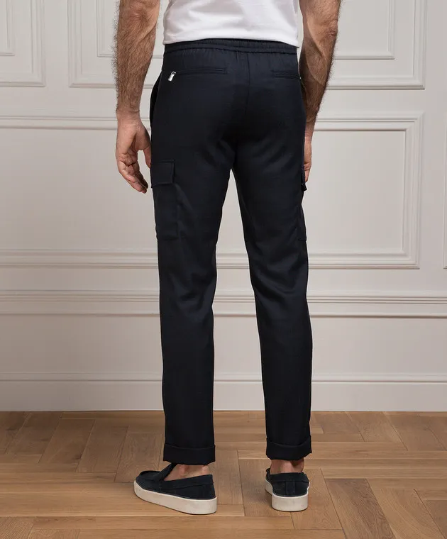 Marco Pescarolo TOR blue wool cargo pants