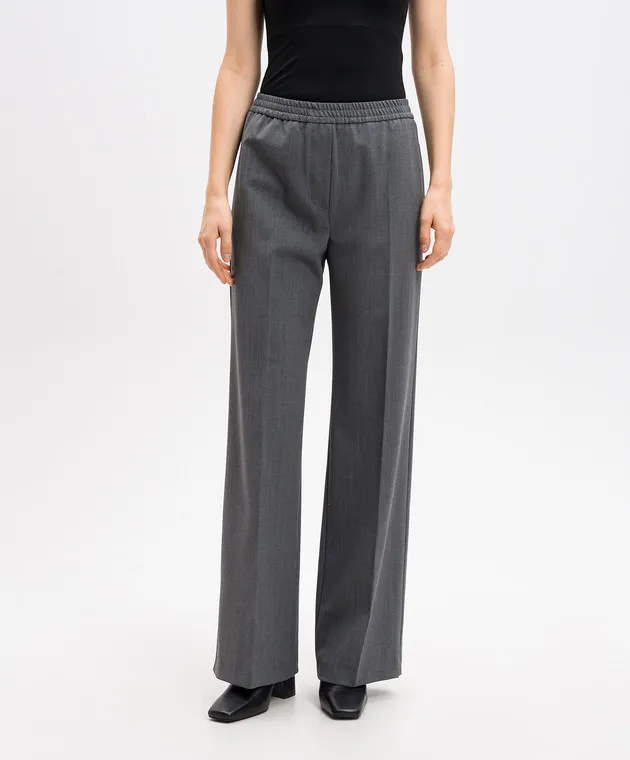 Max Mara Weekend Gray pants PETRA with wool