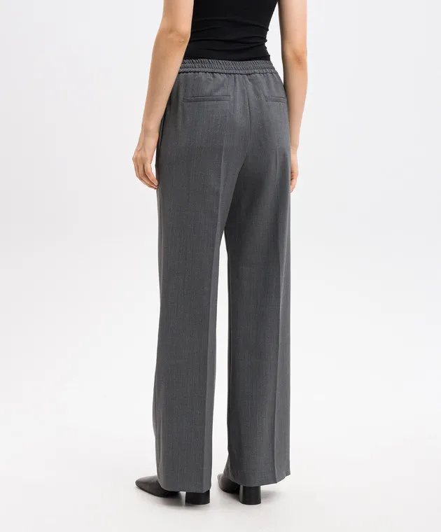 Max Mara Weekend Gray pants PETRA with wool