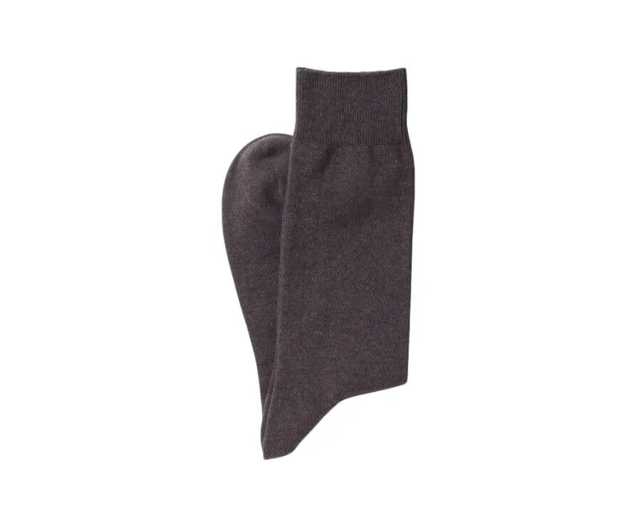 Men's Dark Brown Mercerised Cotton Socks