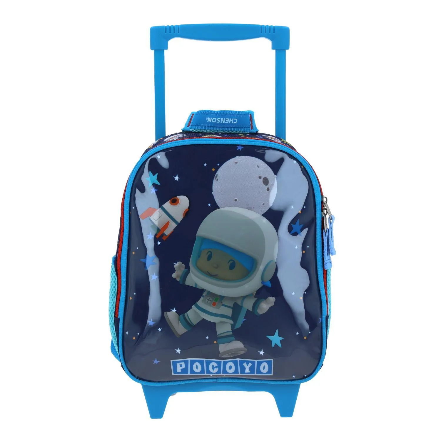 Mochila Con Ruedas Azul Pocoyo Chica Para Nio Chenson Aut